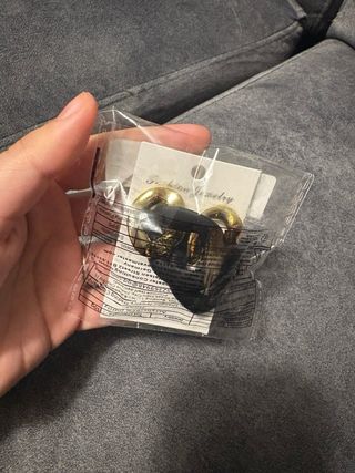 Pendientes Aro Negro y Dorado