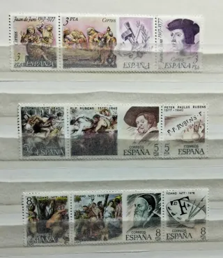 Lote Sellos España Juan de Juni Rubens Tiziano