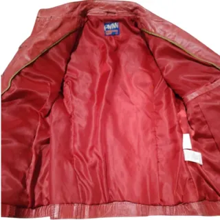 Chaqueta Biker Piel Cabra Y2K Roja