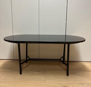 Mesa centro ovalada mármol negro