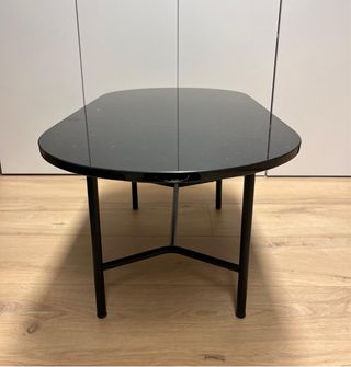 Mesa centro ovalada mármol negro