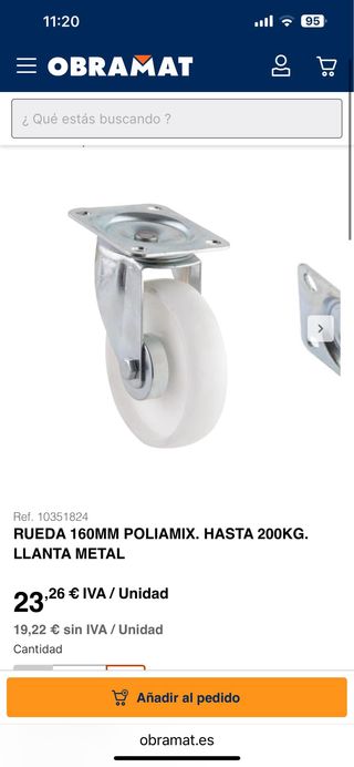 8 Ruedas Giratorias Nuevas con y sin freno.