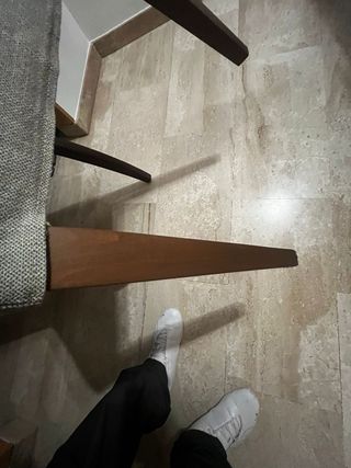 Sillas de comedor de tela y madera