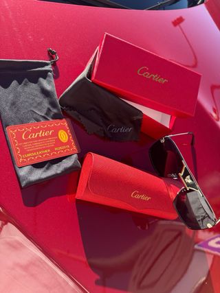 Gafas de sol Cartier Oro y Negro