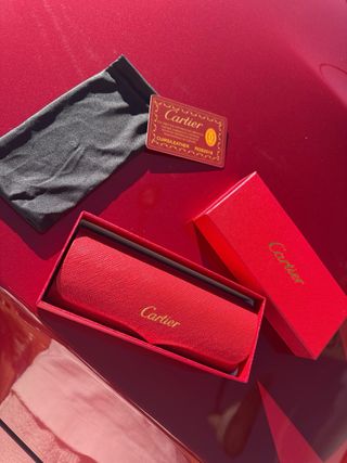 Gafas de sol Cartier Oro y Negro