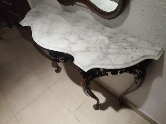 Entradita de madera con espejo