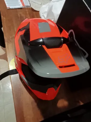 Casco Fox Niño Naranja Fluor