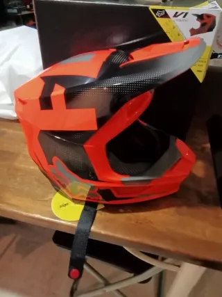 Casco Fox Niño Naranja Fluor