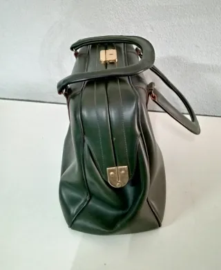 Bolso de viaje antiguo Skay verde oscuro botella