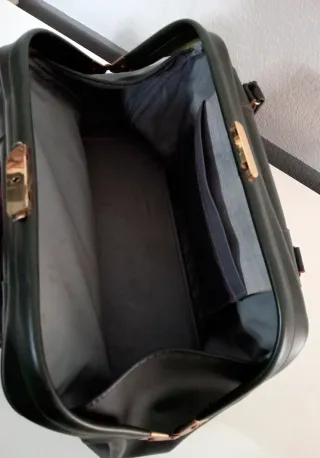 Bolso de viaje antiguo Skay verde oscuro botella