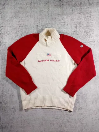 Maglione North Sails Lana Bottoni Vintage