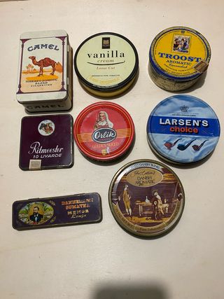 Lotto 8 Scatole Latta Tabacco