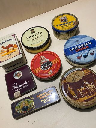 Lotto 8 Scatole Latta Tabacco