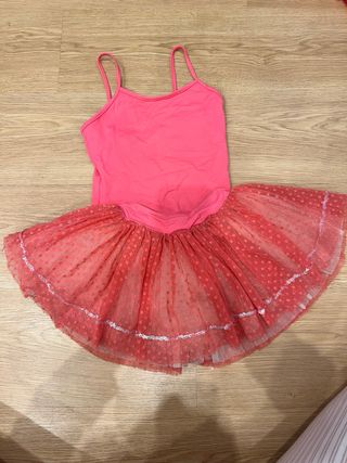 Conjunto Ballet Tutú Rosa y Rojo
