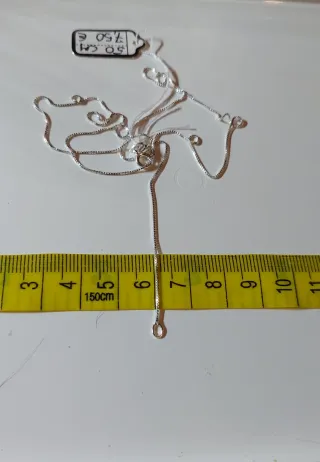 Cadena de Plata de Ley de 50cm