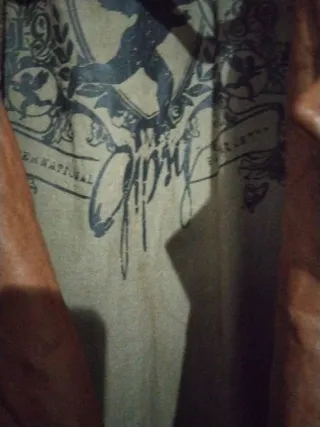 Chaqueta de cuero marrón