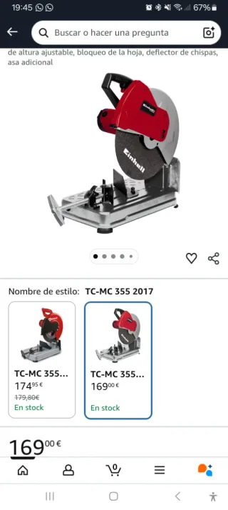 Sierra de corte Einhell TC-MC 355 2017