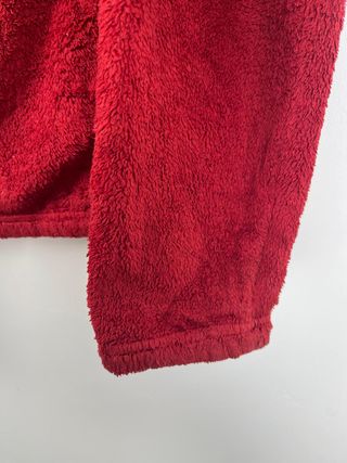 Jersey polar rojo con cremallera