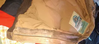 Chaqueta Bomber de Piel Marrón