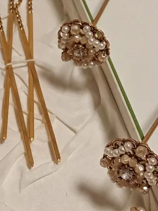 Aderezo Fallera Oro y zirconitas