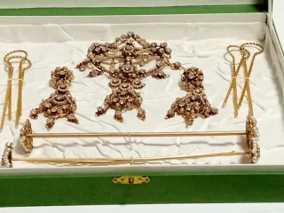 Aderezo Fallera Oro y zirconitas