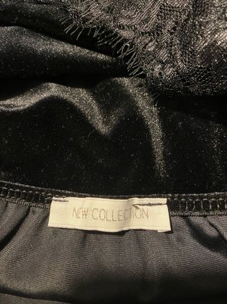 Top lencero negro terciopelo