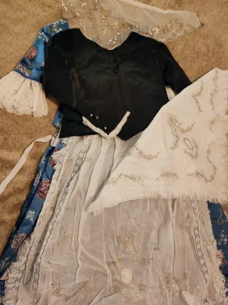 Vestido Fallera Niña Azul 10 Años