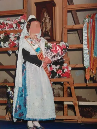 Vestido Fallera Niña Azul 10 Años