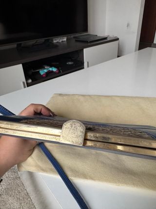 Bolso Balenciaga Vintage Piel y Serpiente Azul