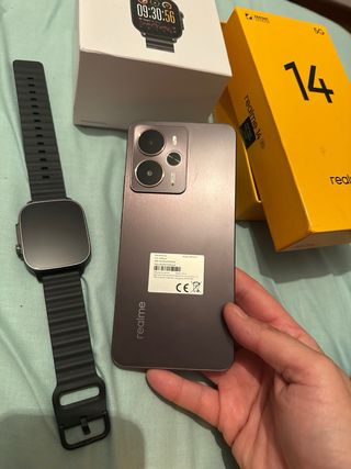 Realme 14 Negro - 10 días de uso,con el reloj
