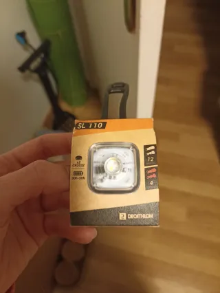 Luz Bicicleta SL110 Negro Pila Blanca/Roja