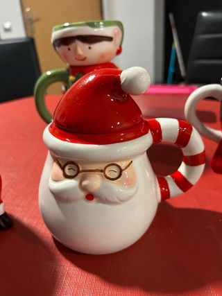 Lote 4 Tazas Navideñas Cerámica