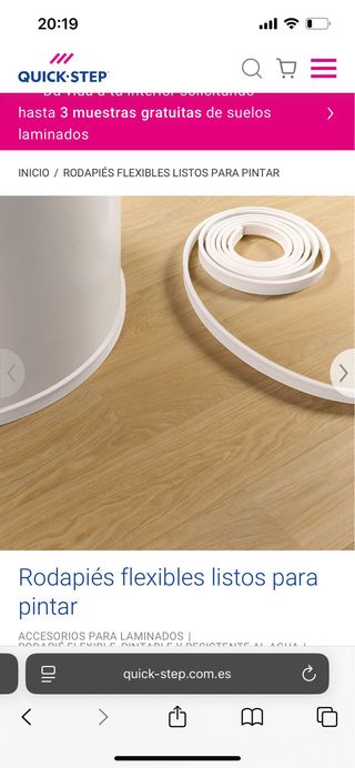 Rodapié flexible pintable Quick-Step