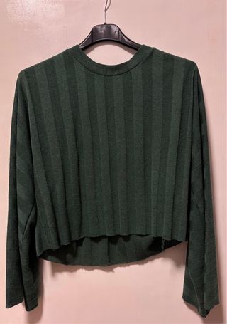 Blusa verde de rayas