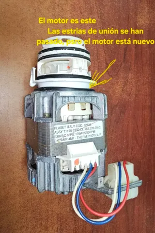Motor lavavajillas antiguo Plaset 170W