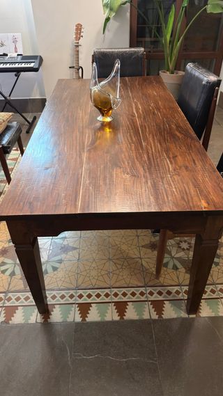 Mesa comedor madera maciza tropical