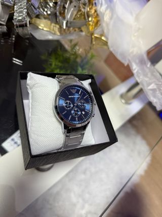 Reloj  Azul y Plateado