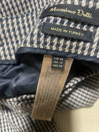 Pantalón Massimo Dutti Blanco y Negro