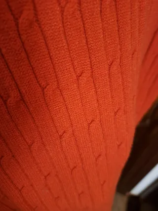 Vestido punto naranja ochos talla única