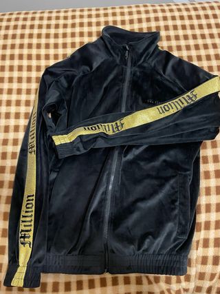 Felpa nera Million con dettagli oro