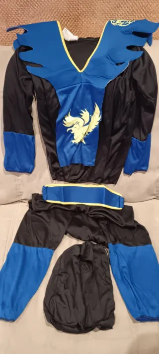 Disfraz Samurai Azul y Negro T6