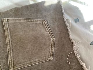 Pantalón vaquero corto caqui talla 34