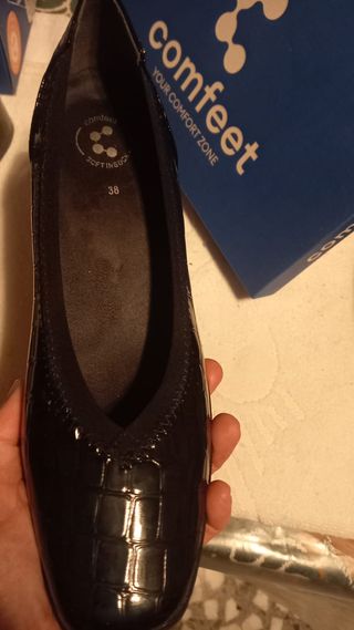 Zapatos planos Comfeet negros talla 38