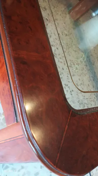 Mesa de centro madera y cristal