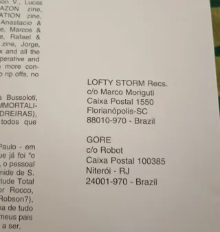 Gore. Consumed By Slow Decay 1995 CD