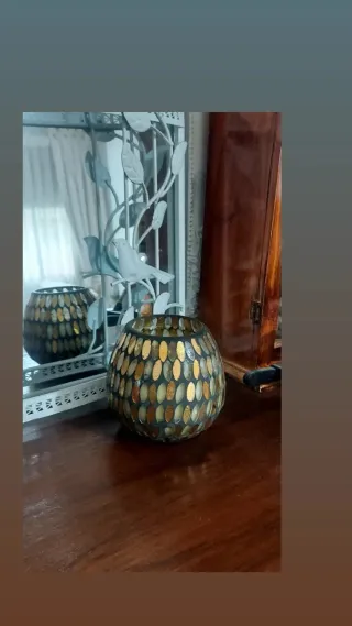 Vela Mosaico Cera Soja Aroma Canela Calabaza