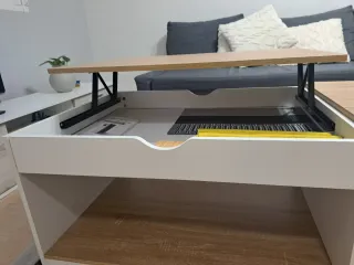 Mesa de centro elevable