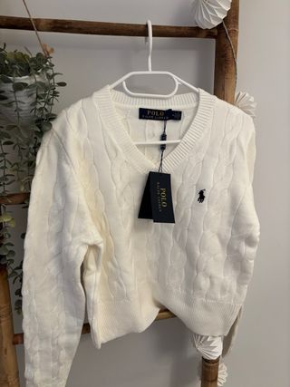 Jersey Polo Ralph Lauren Blanco Talla M