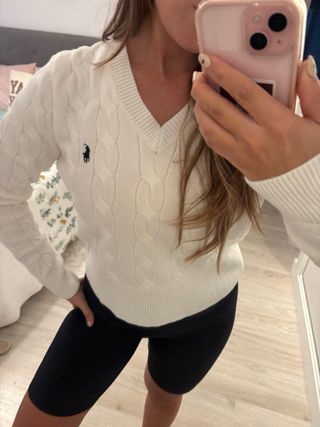 Jersey Polo Ralph Lauren Blanco Talla M