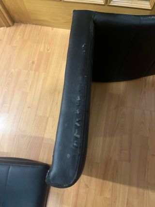 Silla de comedor negra y plateada